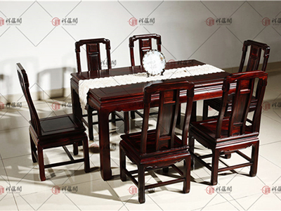 餐厅红木家具 经典实木餐桌椅
