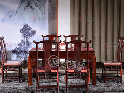 老挝红酸枝家具 客厅红木餐桌