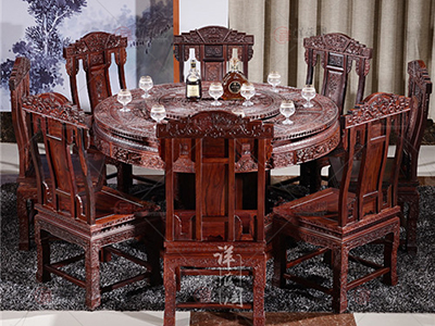 老挝红酸枝家具 明清式红木餐桌