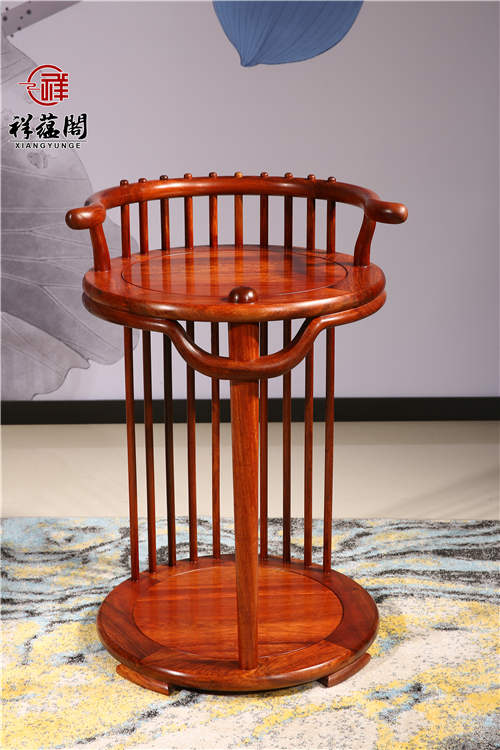 缅甸花梨圈椅三件套新中式红木家具QYM-001
