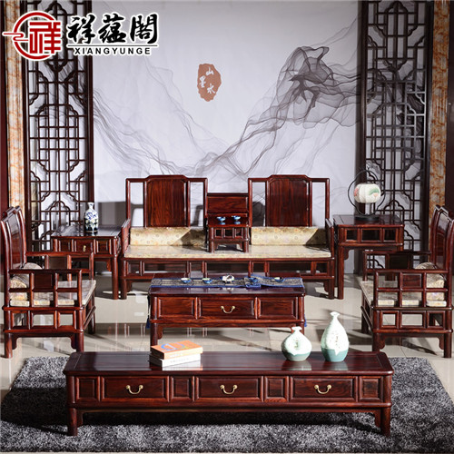 印尼黑酸枝明式沙发组合套装