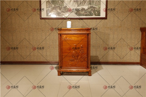 大果紫檀家具 红木云五斗柜