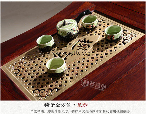 老挝红酸枝家具 老挝红酸枝实木茶桌