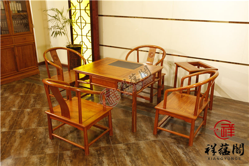 缅甸花梨木家具 缅甸花梨木茶桌椅