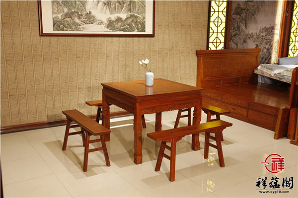 红木餐桌五件套尺寸 红木餐桌五件套图片欣赏