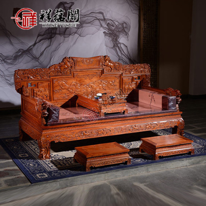 缅甸花梨红木家具的木雕工艺如何  祥蕴阁红木家具