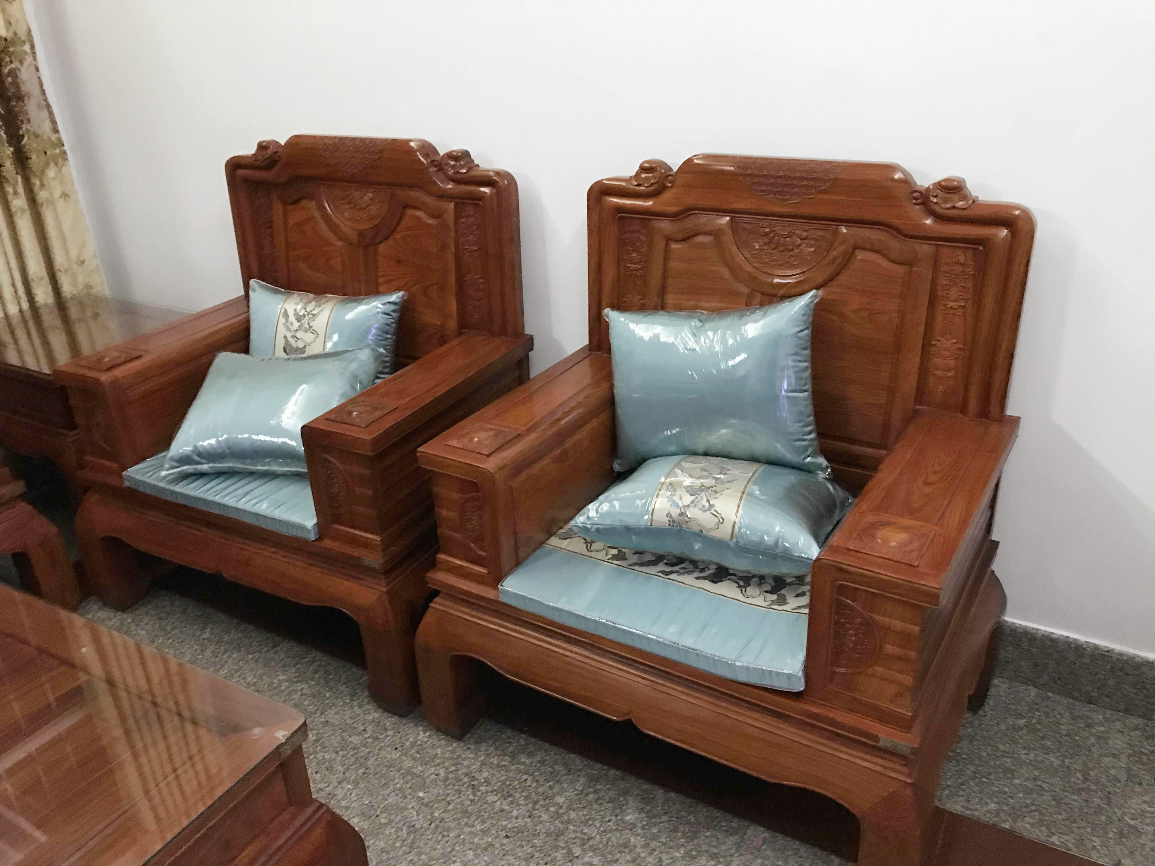 安徽宣城章总家中沙发已摆放好  祥蕴阁红木家具