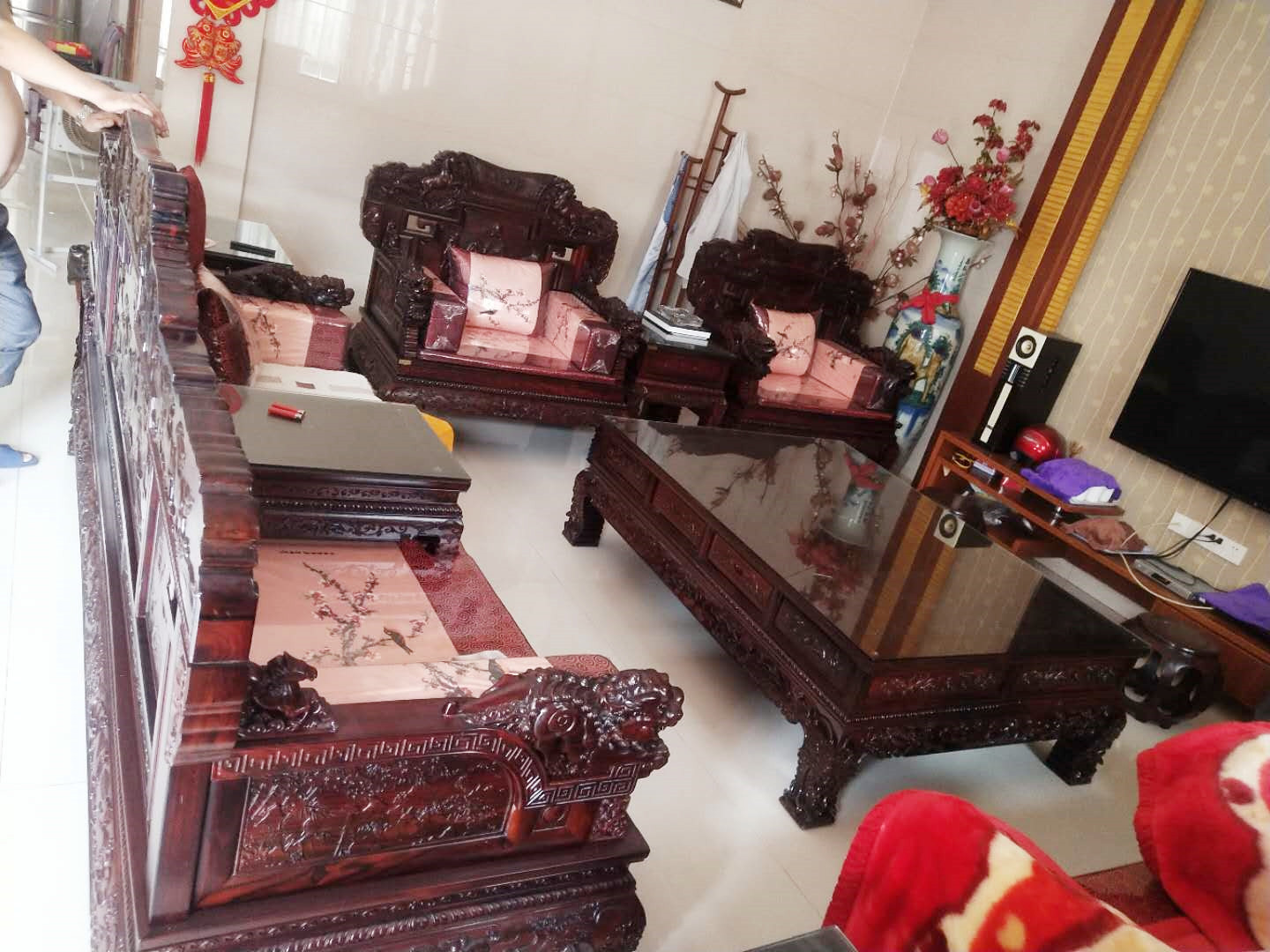 江苏苏州客户家中家具已送到  祥蕴阁红木家具