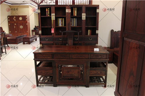 书房红木家具 红木书桌书柜