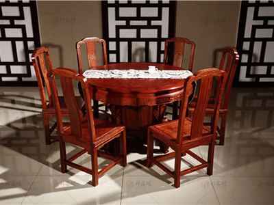 红木餐桌 红木圆餐桌椅