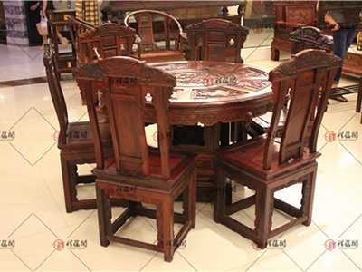 巴里黄檀家具 7件套红木餐桌