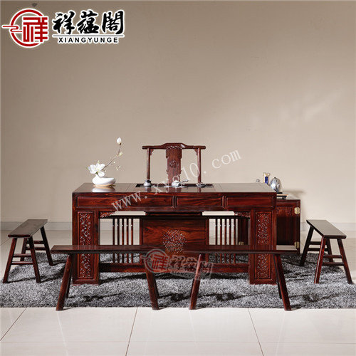 红木茶桌椅 红木实木花梨茶桌椅
