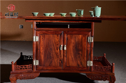 红木大红酸枝茶桌扇形茶台 客厅家具CZT-6