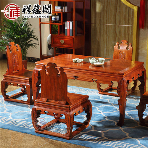 红木茶桌实木茶台一桌四椅组合