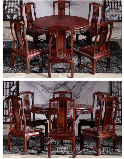 红木家具餐厅家具 红木雕刻餐桌