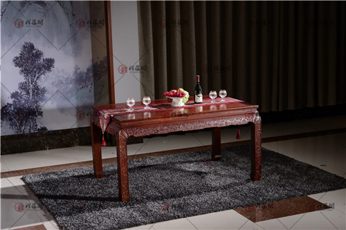 红酸枝家具 茶餐厅红木餐桌