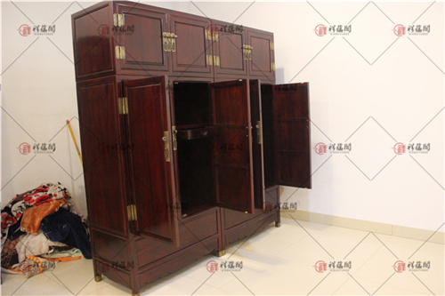 卧室红木家具 中式红木2米素面顶箱柜