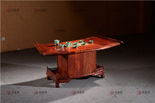 办公红木家具 红木扇形茶桌