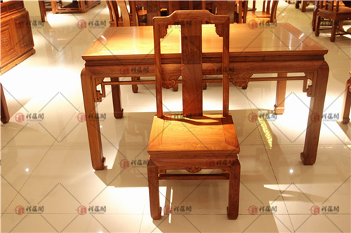 缅甸花梨家具 缅甸花梨长方形餐桌