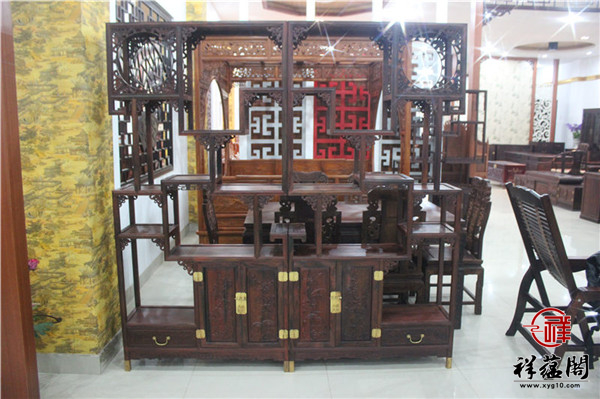 2019老挝红酸枝隔厅柜价格  老挝红酸枝隔厅柜的功能