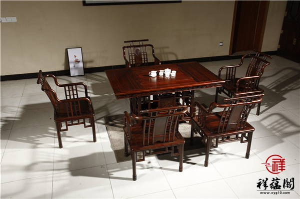 巴花大板茶桌的优点 哪种花纹的巴花大板茶桌贵