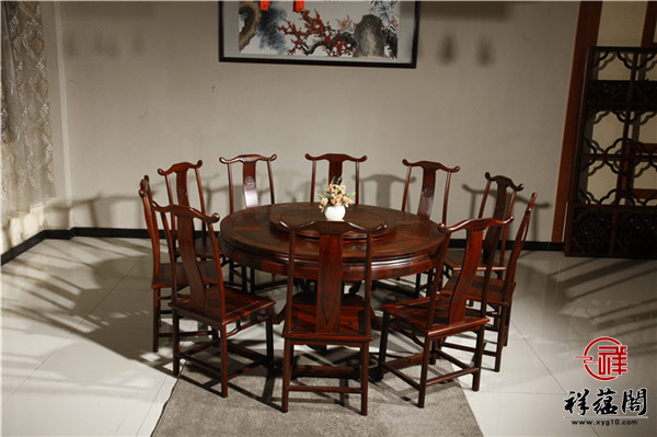 红木餐桌八件套尺寸 红木餐桌八件套图片欣赏