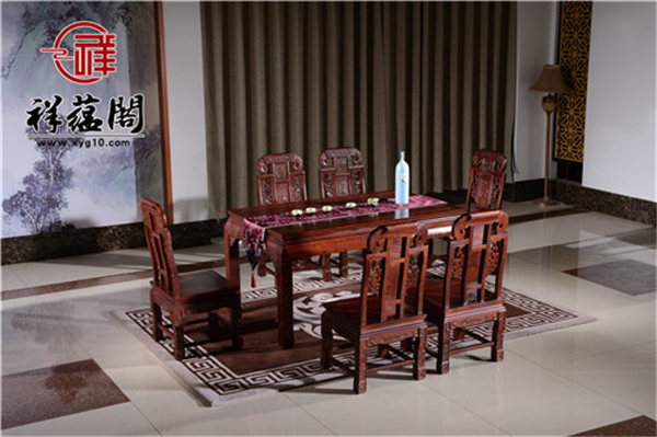红木餐桌九件套尺寸 红木餐桌九件套图片欣赏