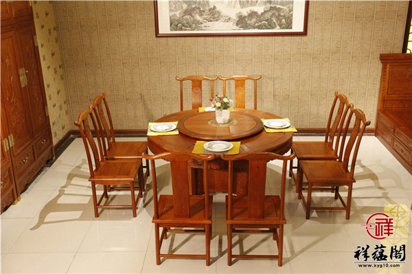 红木餐桌七件套尺寸 红木餐桌七件套图片欣赏