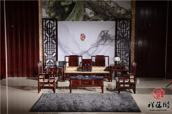 印尼黑酸枝红木沙发十九件套组合尺寸价格及图片欣赏