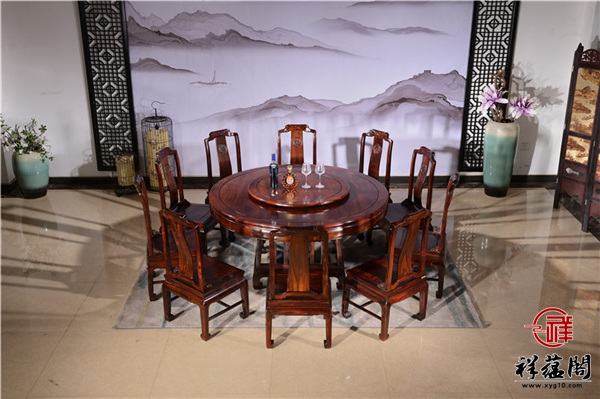 印尼黑酸枝的2米8宽红木餐桌价格及图片欣赏