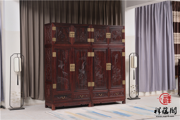 新中式红木家具双面柜装修效果图大全