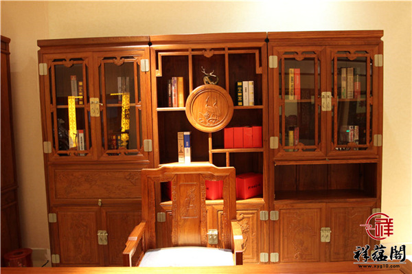 红木家具的书柜图片大全