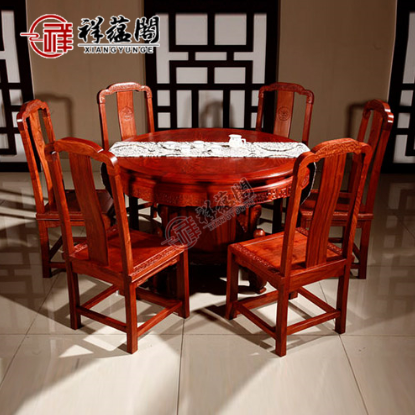 红木餐桌五件套尺寸及价格欣赏