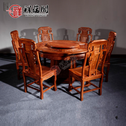 红木餐桌五件套尺寸及价格欣赏