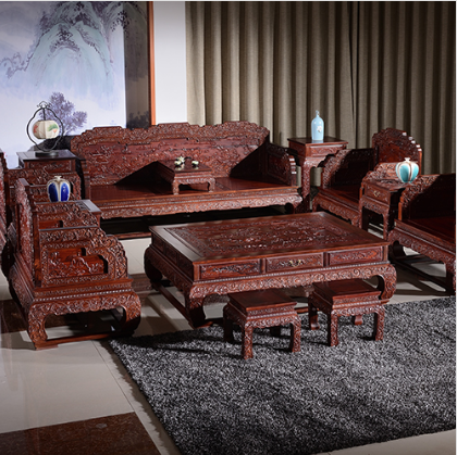红木沙发十三件套组合尺寸欣赏