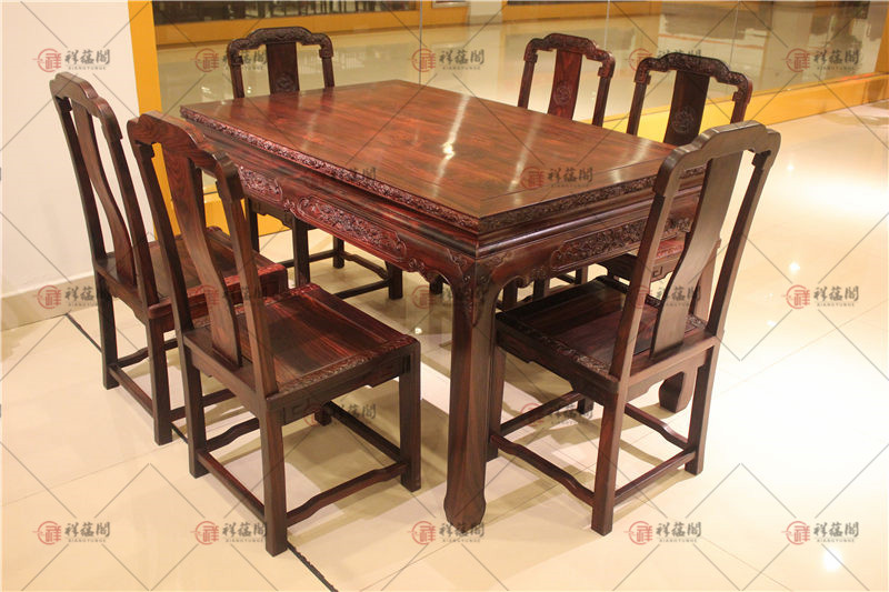 红木餐厅餐桌 古典红木餐桌款式