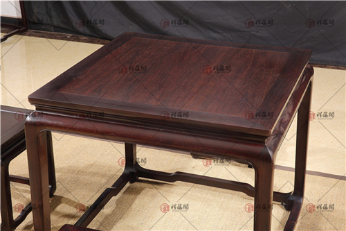 红木桌椅 仿红木色餐厅餐桌椅