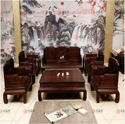 2019红木家具沙发和餐桌款式图片大全【图片】